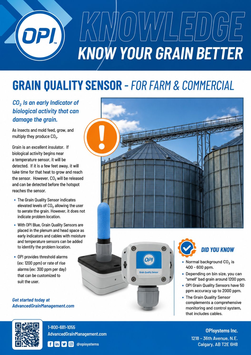 OPI Grain Quality Sensor CO2 catalogue cover