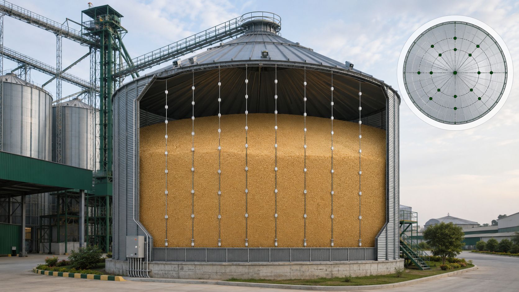 Temperature Cable Layout for Silos