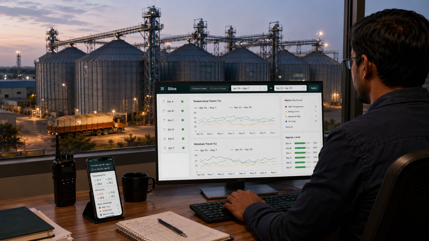 Historical grain data logs